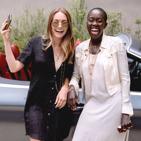 leading the stack<br>shop the look > travel darlings <span class='visuallyhidden'>Call, text 323-404-2959 for shopping help.</span>